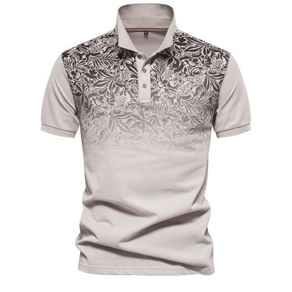 Herren-Poloshirt mit Farbverlauf und Blockfarben – Frühlings-Slim-Fit-Freizeitoberteil | PL1011 