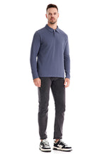 Gewaschenes Herren-Poloshirt – Langarm-Oberteil aus Baumwollmischung | Smart-Casual Herbst-Essential | PL255 