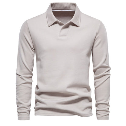 Gewaschenes Herren-Poloshirt – Langarm-Oberteil aus Baumwollmischung | Smart-Casual Herbst-Essential | PL255 