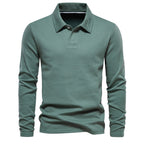 Gewaschenes Herren-Poloshirt – Langarm-Oberteil aus Baumwollmischung | Smart-Casual Herbst-Essential | PL255 