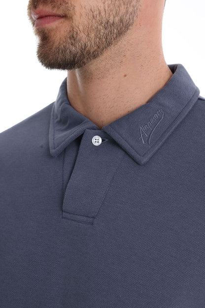 Gewaschenes Herren-Poloshirt – Langarm-Oberteil aus Baumwollmischung | Smart-Casual Herbst-Essential | PL255 