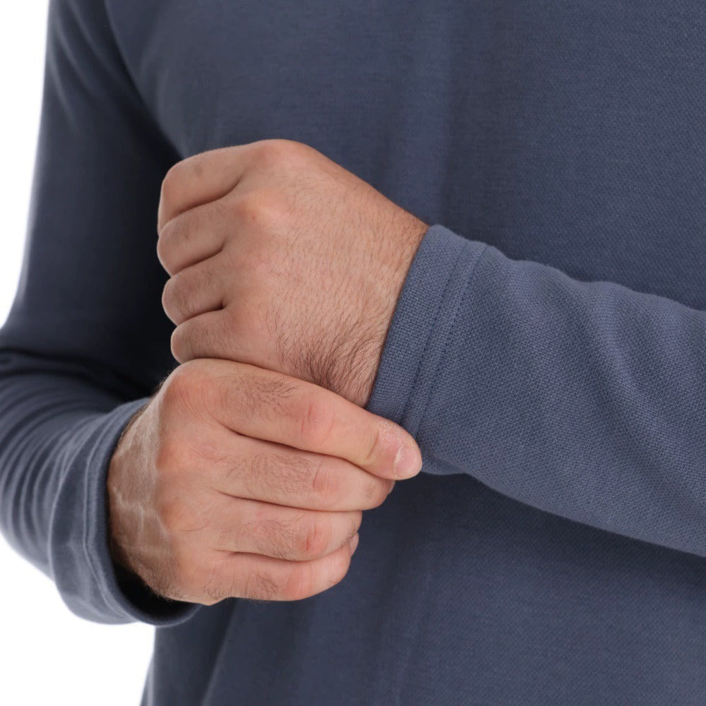 Gewaschenes Herren-Poloshirt – Langarm-Oberteil aus Baumwollmischung | Smart-Casual Herbst-Essential | PL255 