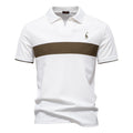 Herren-Poloshirt mit V-Ausschnitt und aufgesticktem Hirsch-Kontrast – 2025 Sommer-Slim-Fit-Freizeitoberteil | PL7002 