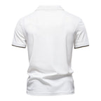 Herren-Poloshirt mit V-Ausschnitt und aufgesticktem Hirsch-Kontrast – 2025 Sommer-Slim-Fit-Freizeitoberteil | PL7002 