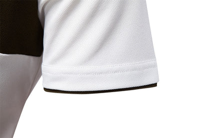 Herren-Poloshirt mit V-Ausschnitt und aufgesticktem Hirsch-Kontrast – 2025 Sommer-Slim-Fit-Freizeitoberteil | PL7002 
