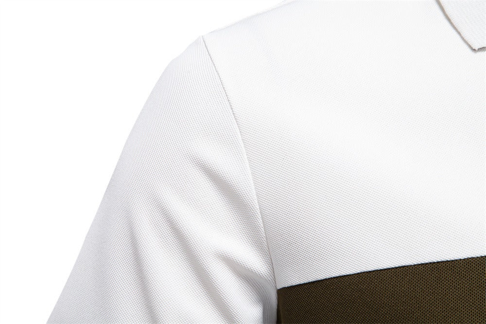 Herren-Poloshirt mit V-Ausschnitt und aufgesticktem Hirsch-Kontrast – 2025 Sommer-Slim-Fit-Freizeitoberteil | PL7002 