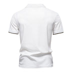 Herren-Poloshirt mit V-Ausschnitt und aufgesticktem Hirsch-Kontrast – 2025 Sommer-Slim-Fit-Freizeitoberteil | PL7002 