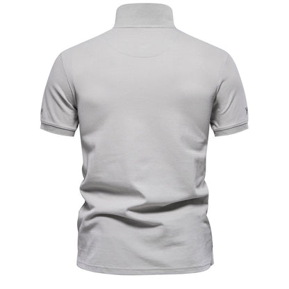 Besticktes Poloshirt aus Baumwolle für Herren – Slim-Fit-Freizeitoberteil für den Frühling 2025 | PS1012 
