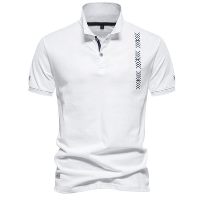 Besticktes Poloshirt aus Baumwolle für Herren – Slim-Fit-Freizeitoberteil für den Frühling 2025 | PS1012 
