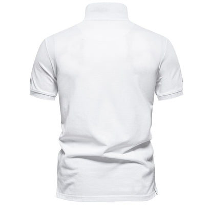 Besticktes Poloshirt aus Baumwolle für Herren – Slim-Fit-Freizeitoberteil für den Frühling 2025 | PS1012 