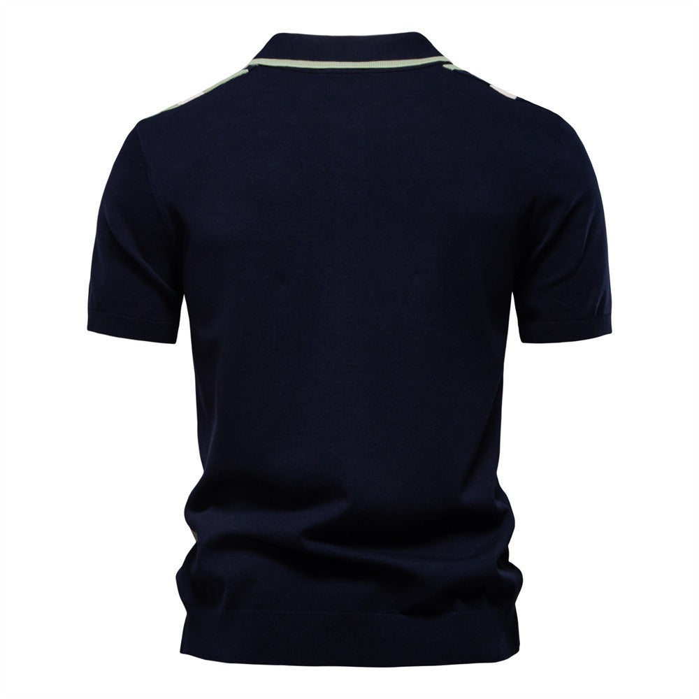 Gestreiftes Strick-Poloshirt für Herren – 2025 Sommer Slim-Fit Urban Casual Top | PSD8021/PSD8028 