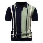 Gestreiftes Strick-Poloshirt für Herren – 2025 Sommer Slim-Fit Urban Casual Top | PSD8021/PSD8028 