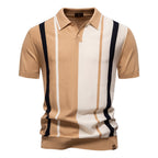Gestreiftes Strick-Poloshirt für Herren – 2025 Sommer Slim-Fit Urban Casual Top | PSD8021/PSD8028 