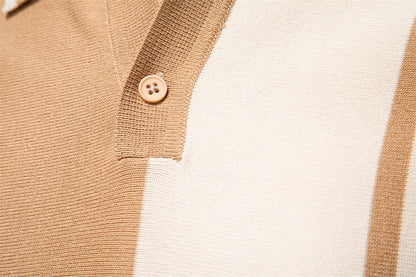 Gestreiftes Strick-Poloshirt für Herren – 2025 Sommer Slim-Fit Urban Casual Top | PSD8021/PSD8028 