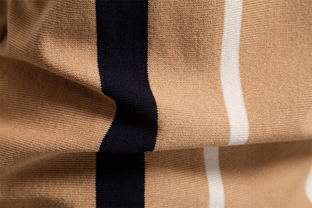 Gestreiftes Strick-Poloshirt für Herren – 2025 Sommer Slim-Fit Urban Casual Top | PSD8021/PSD8028 