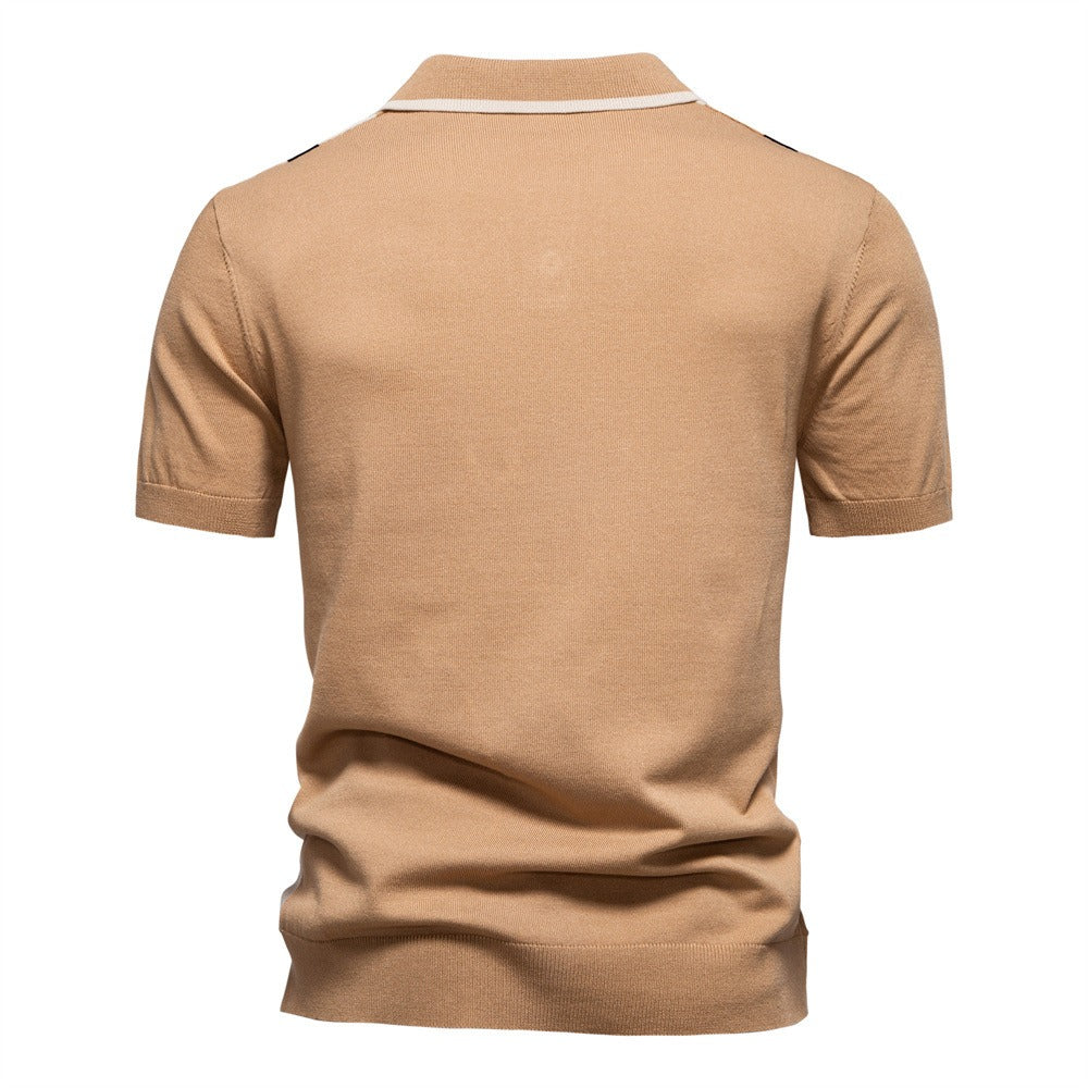 Gestreiftes Strick-Poloshirt für Herren – 2025 Sommer Slim-Fit Urban Casual Top | PSD8021/PSD8028 