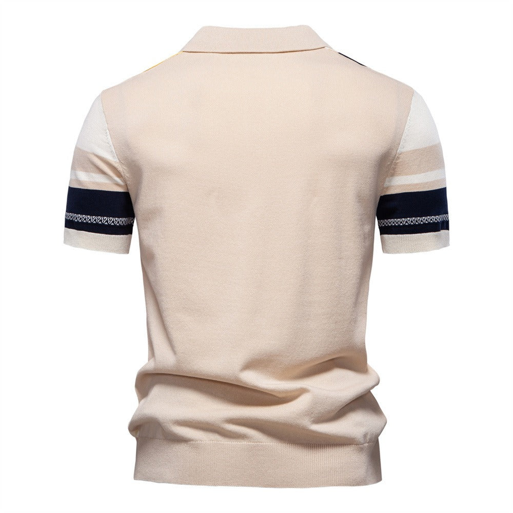 Gestreiftes Strick-Poloshirt für Herren – 2025 Sommer Slim-Fit Urban Casual Top | PSD8021/PSD8028 