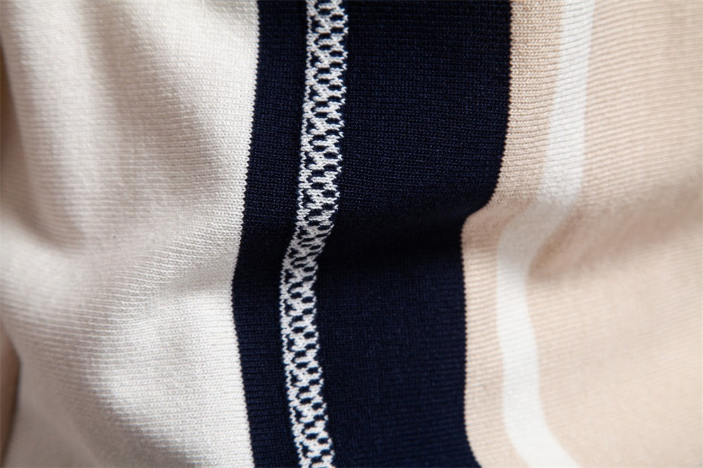 Gestreiftes Strick-Poloshirt für Herren – 2025 Sommer Slim-Fit Urban Casual Top | PSD8021/PSD8028 