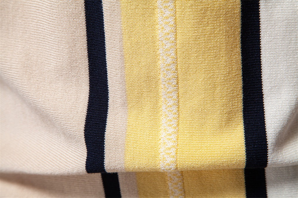 Gestreiftes Strick-Poloshirt für Herren – 2025 Sommer Slim-Fit Urban Casual Top | PSD8021/PSD8028 