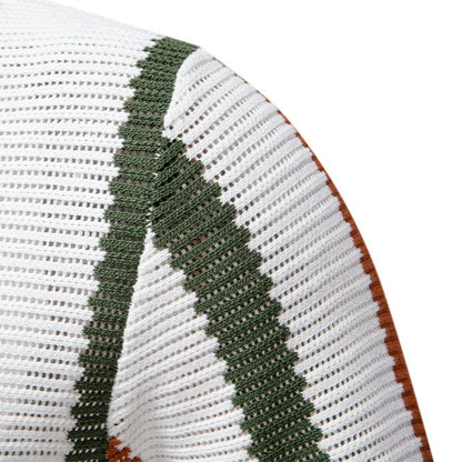 Atmungsaktives Poloshirt aus gestreiftem Strick für Herren – 2025 Sommer Slim-Fit Business Casual Top | PSD8030 