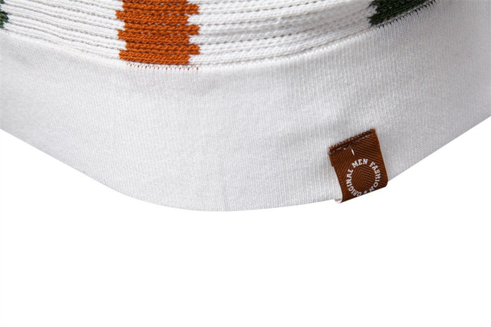 Atmungsaktives Poloshirt aus gestreiftem Strick für Herren – 2025 Sommer Slim-Fit Business Casual Top | PSD8030 