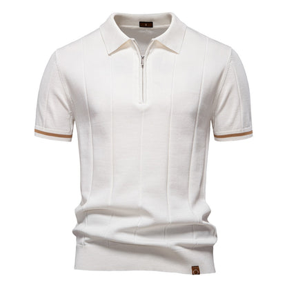 Herren Business Casual Strick-Poloshirt - 2025 Sommer Locker geschnittenes Kurzarm-Oberteil | PSD8037
