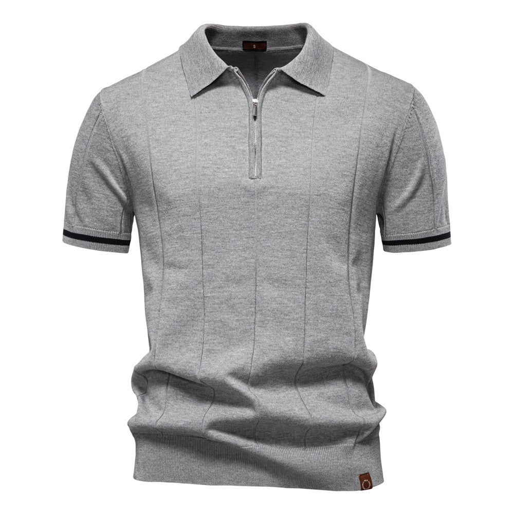 Herren Business Casual Strick-Poloshirt - 2025 Sommer Locker geschnittenes Kurzarm-Oberteil | PSD8037