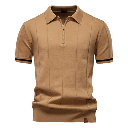 Herren Business Casual Strick-Poloshirt - 2025 Sommer Locker geschnittenes Kurzarm-Oberteil | PSD8037