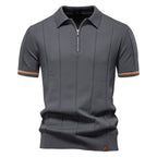 Herren Business Casual Strick-Poloshirt - 2025 Sommer Locker geschnittenes Kurzarm-Oberteil | PSD8037