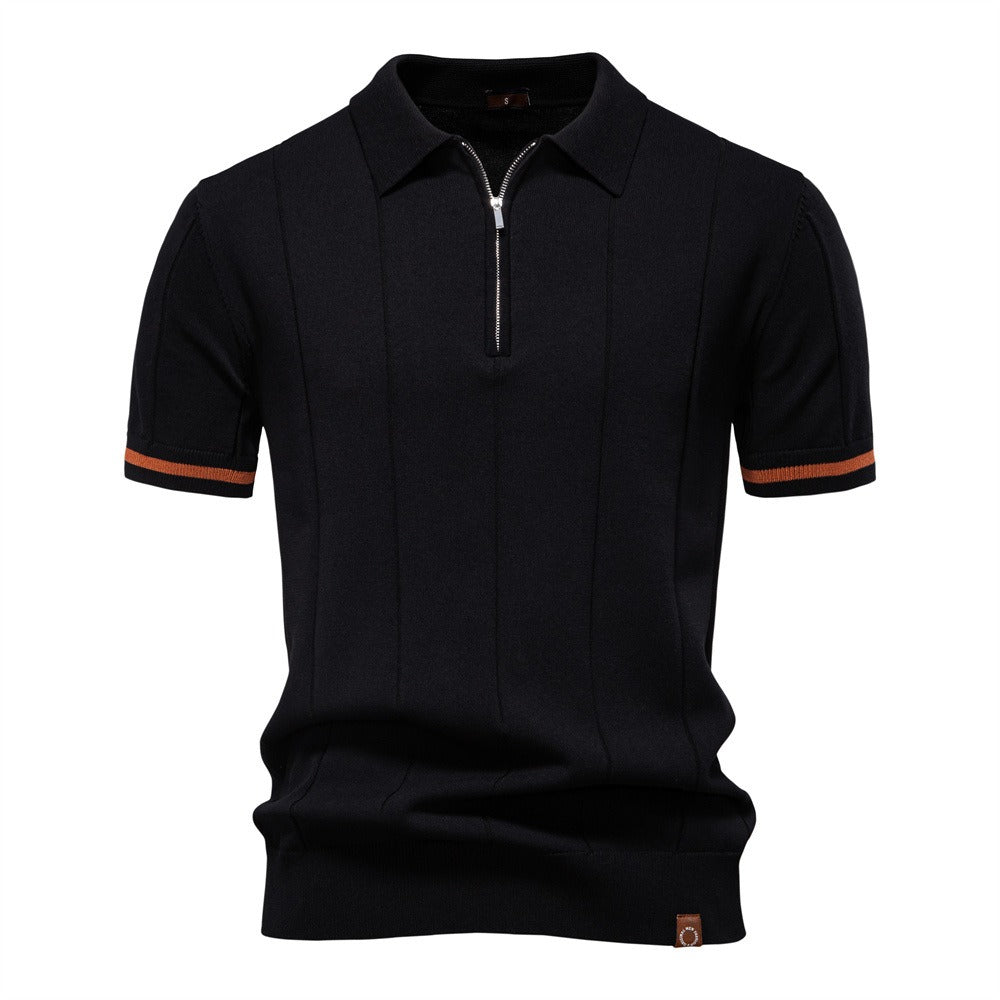Herren Business Casual Strick-Poloshirt - 2025 Sommer Locker geschnittenes Kurzarm-Oberteil | PSD8037