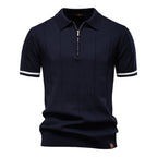 Herren Business Casual Strick-Poloshirt - 2025 Sommer Locker geschnittenes Kurzarm-Oberteil | PSD8037