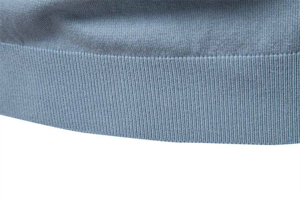 Zweifarbiges Strick-Poloshirt für Herren – 2025 Sommer Slim-Fit Business Casual Top | PSD8041 