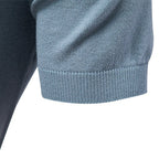 Zweifarbiges Strick-Poloshirt für Herren – 2025 Sommer Slim-Fit Business Casual Top | PSD8041 