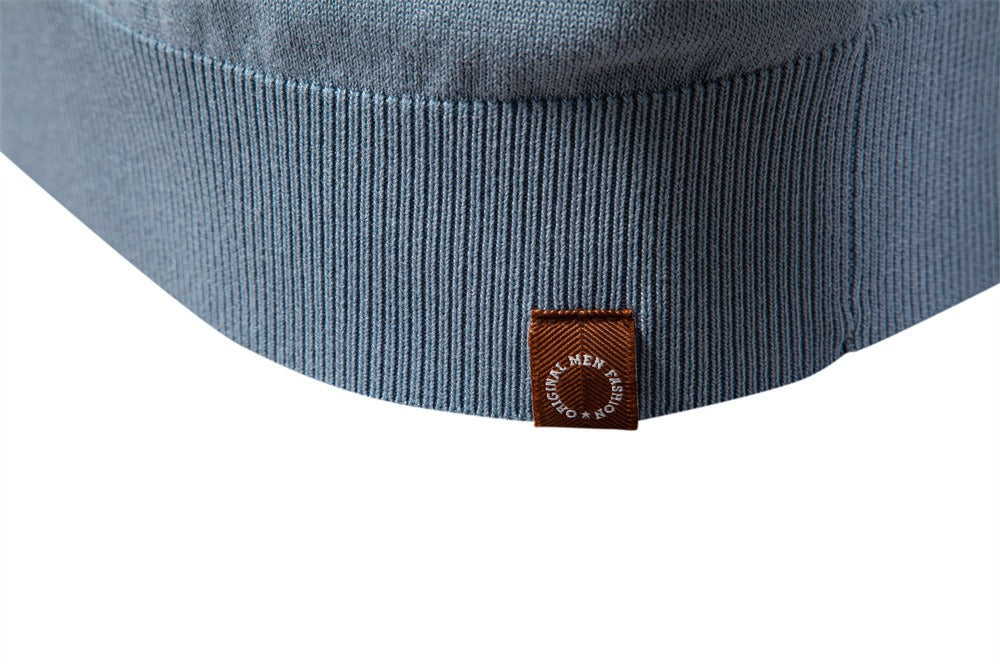 Zweifarbiges Strick-Poloshirt für Herren – 2025 Sommer Slim-Fit Business Casual Top | PSD8041 