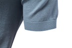 Zweifarbiges Strick-Poloshirt für Herren – 2025 Sommer Slim-Fit Business Casual Top | PSD8041 