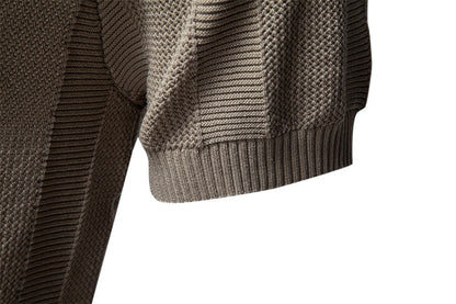 Herren-Poloshirt aus gestreiftem Strick mit Mesh-Einsätzen – 2025 Sommer Slim-Fit Streetwear-Top | PSD8042 