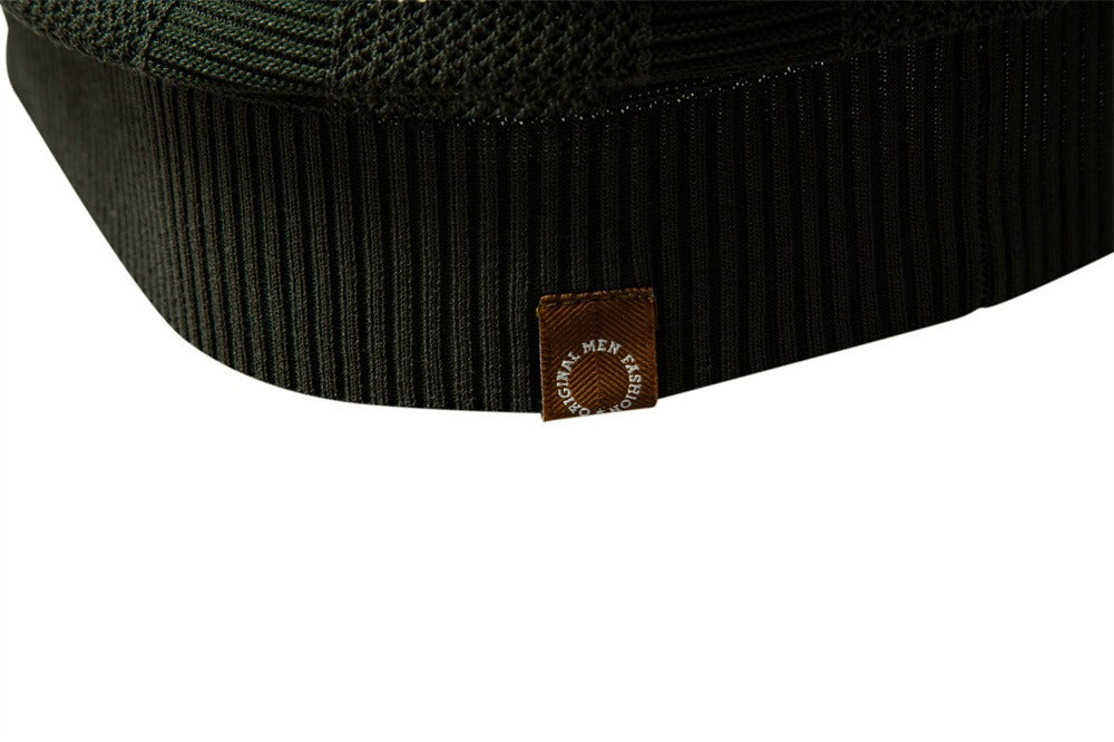 Herren-Poloshirt aus gestreiftem Strick mit Mesh-Einsätzen – 2025 Sommer Slim-Fit Streetwear-Top | PSD8042 