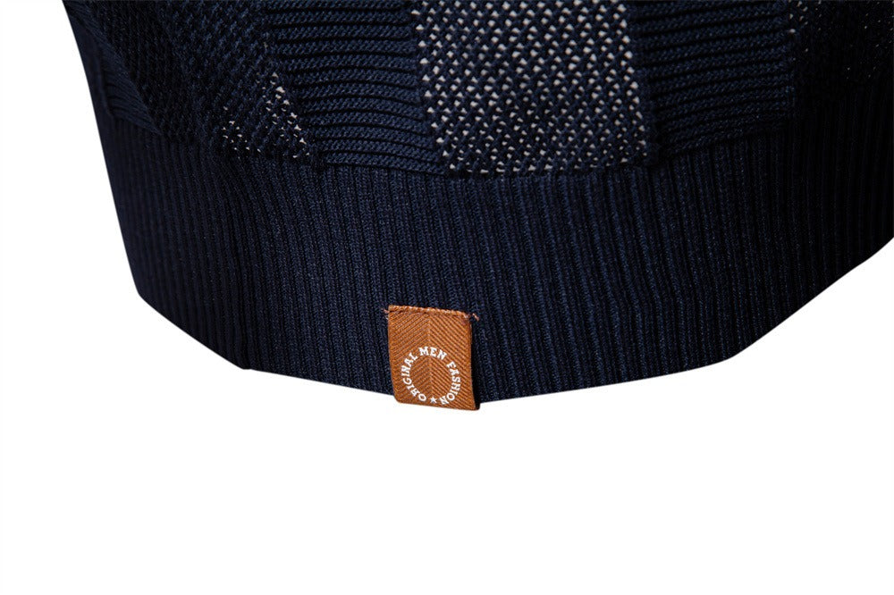 Herren-Poloshirt aus gestreiftem Strick mit Mesh-Einsätzen – 2025 Sommer Slim-Fit Streetwear-Top | PSD8042 