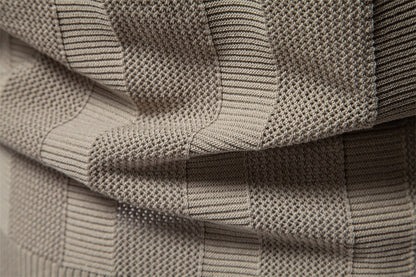 Herren-Poloshirt aus gestreiftem Strick mit Mesh-Einsätzen – 2025 Sommer Slim-Fit Streetwear-Top | PSD8042 