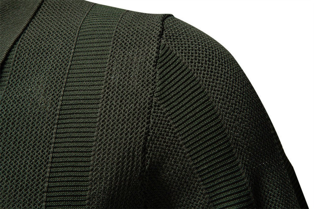 Herren-Poloshirt aus gestreiftem Strick mit Mesh-Einsätzen – 2025 Sommer Slim-Fit Streetwear-Top | PSD8042 