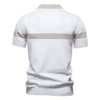 Herren Slim-Fit Poloshirt aus gestreiftem Strick – 2025 Sommer Business Casual Top | PSD8047