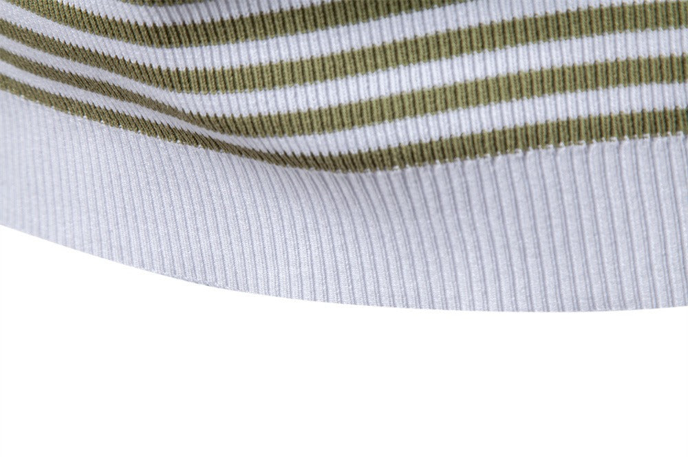 Herren-Poloshirt mit Streifenmuster und Möwenkragen – 2025 Sommer Slim-Fit Business Casual Top | PSD8054