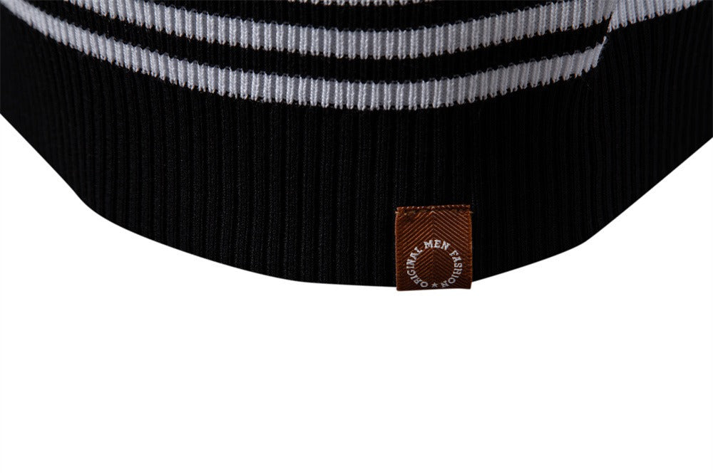 Herren-Poloshirt mit Streifenmuster und Möwenkragen – 2025 Sommer Slim-Fit Business Casual Top | PSD8054