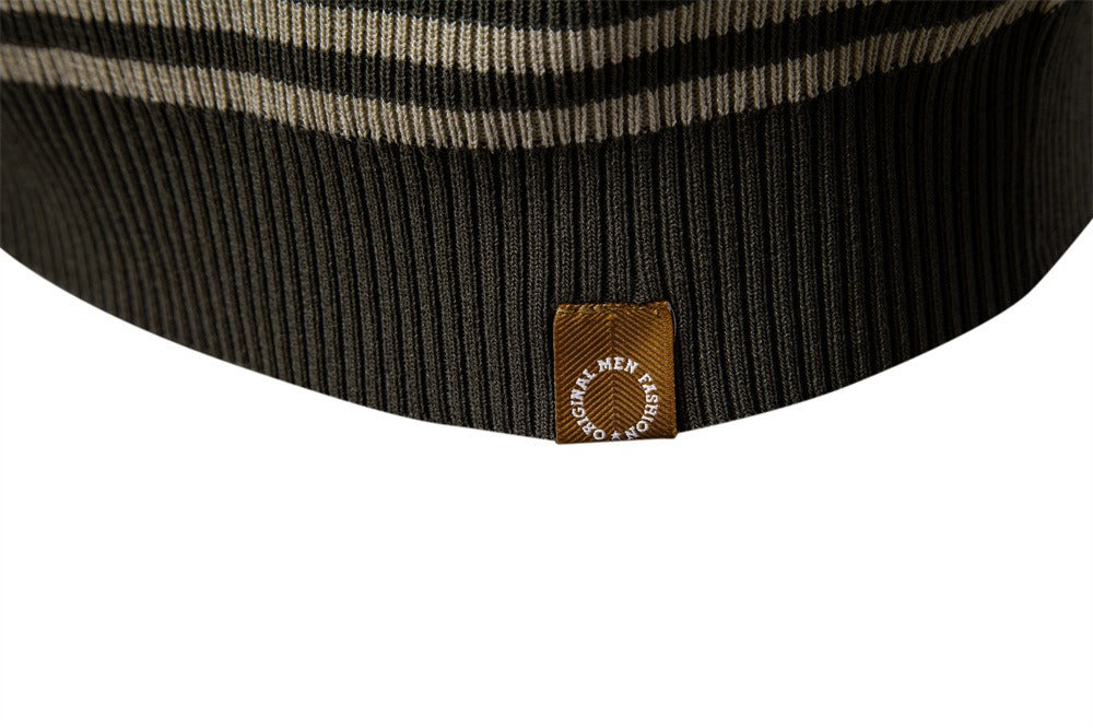 Herren-Poloshirt mit Streifenmuster und Möwenkragen – 2025 Sommer Slim-Fit Business Casual Top | PSD8054