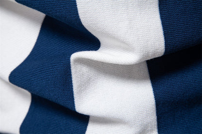 Sommerliches Slim-Fit-Streifen-Poloshirt für Herren – 2025 Business Casual Strickoberteil | Atmungsaktives Kurzarm-T-Shirt | PSD8060 