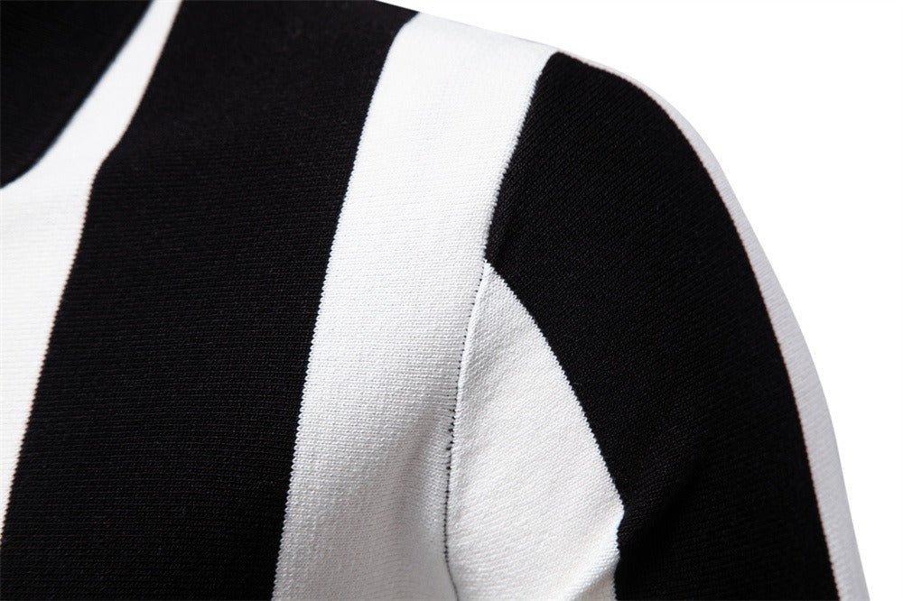 Sommerliches Slim-Fit-Streifen-Poloshirt für Herren – 2025 Business Casual Strickoberteil | Atmungsaktives Kurzarm-T-Shirt | PSD8060 