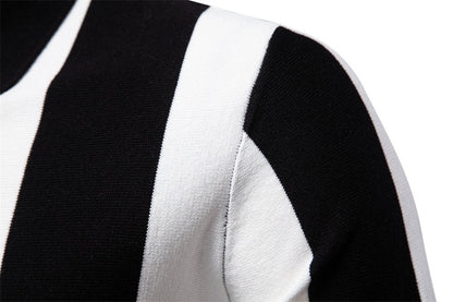 Sommerliches Slim-Fit-Streifen-Poloshirt für Herren – 2025 Business Casual Strickoberteil | Atmungsaktives Kurzarm-T-Shirt | PSD8060 