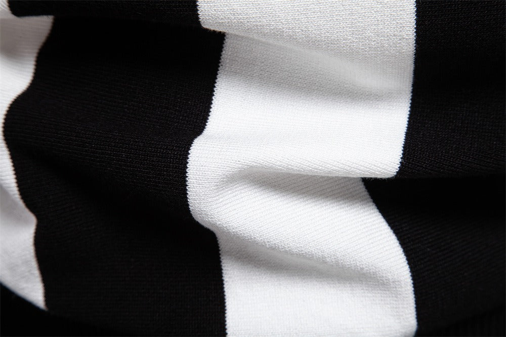 Sommerliches Slim-Fit-Streifen-Poloshirt für Herren – 2025 Business Casual Strickoberteil | Atmungsaktives Kurzarm-T-Shirt | PSD8060 