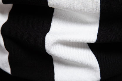 Sommerliches Slim-Fit-Streifen-Poloshirt für Herren – 2025 Business Casual Strickoberteil | Atmungsaktives Kurzarm-T-Shirt | PSD8060 