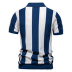 Sommerliches Slim-Fit-Streifen-Poloshirt für Herren – 2025 Business Casual Strickoberteil | Atmungsaktives Kurzarm-T-Shirt | PSD8060 